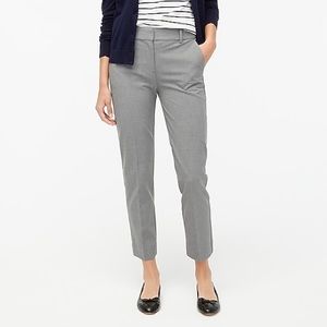 J. Crew Factory Slim Cropped Ruby Pants Stretch Twill Heather Graphite Gray